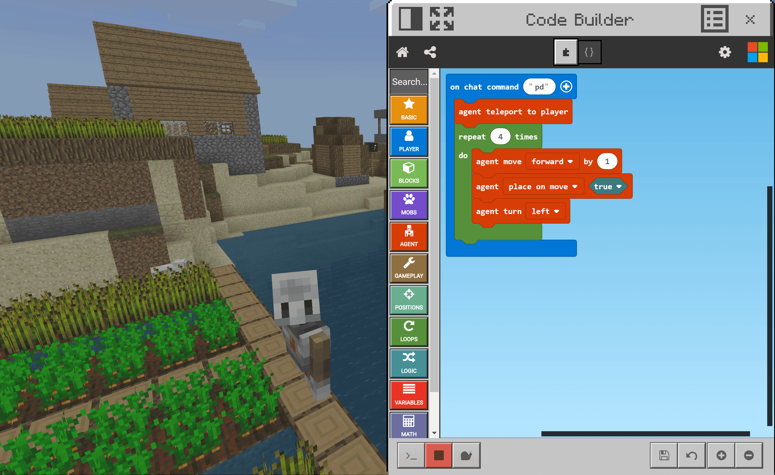 Code Builder užduotis